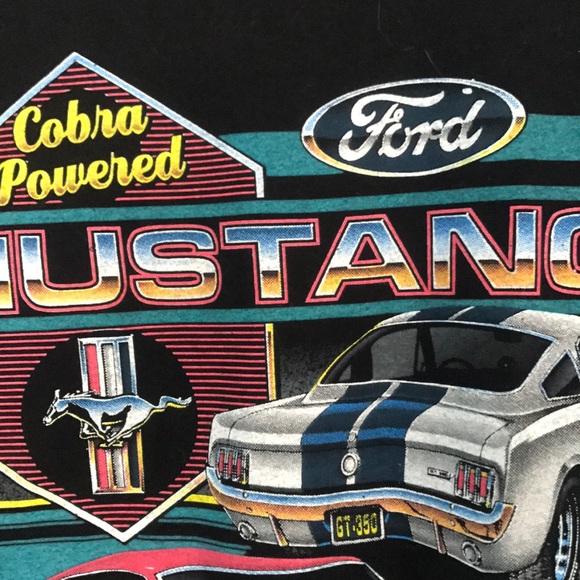 Oversized car t shirt FORD Mustang Cobra Powered L - Picture 3 of 6
